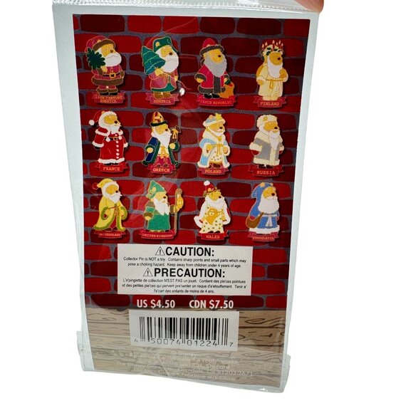 Disney Store Winnie The Pooh Santa Poland Pin 2002 New In Package Collectible - Picture 2 of 5